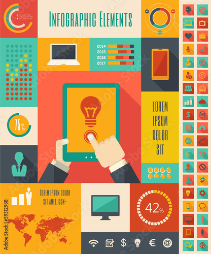 IT Industry Infographic Elements. Vector Illustration EPS 10.