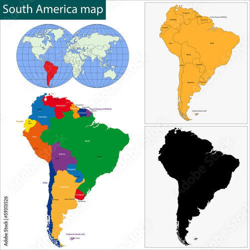 South America map