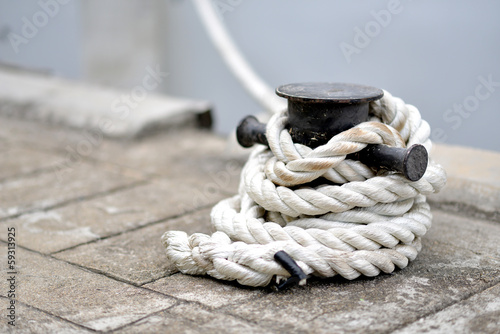 An image of a rope in a port of USA