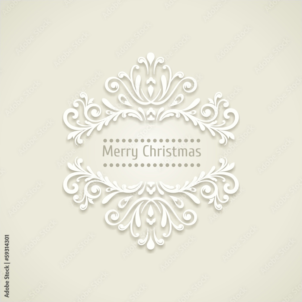Christmas frame. Calligraphic decor. Christmas frame. Calligraphic decor.