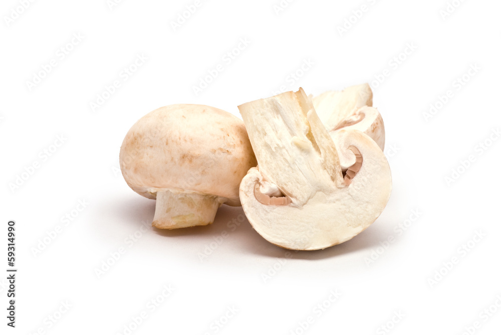 Champignons isolated on white Champignons isolated on white