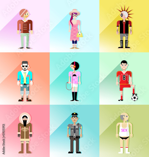 people avatar vector set 3