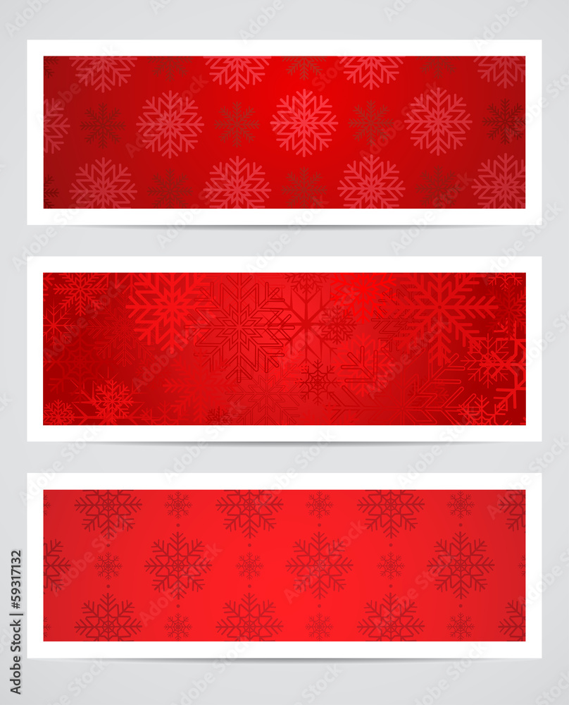 Red winter banners