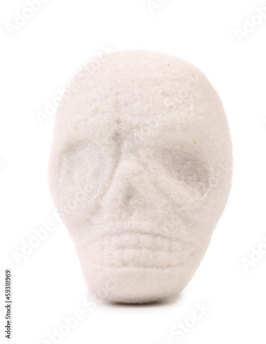 Piece sugar in form of skull.