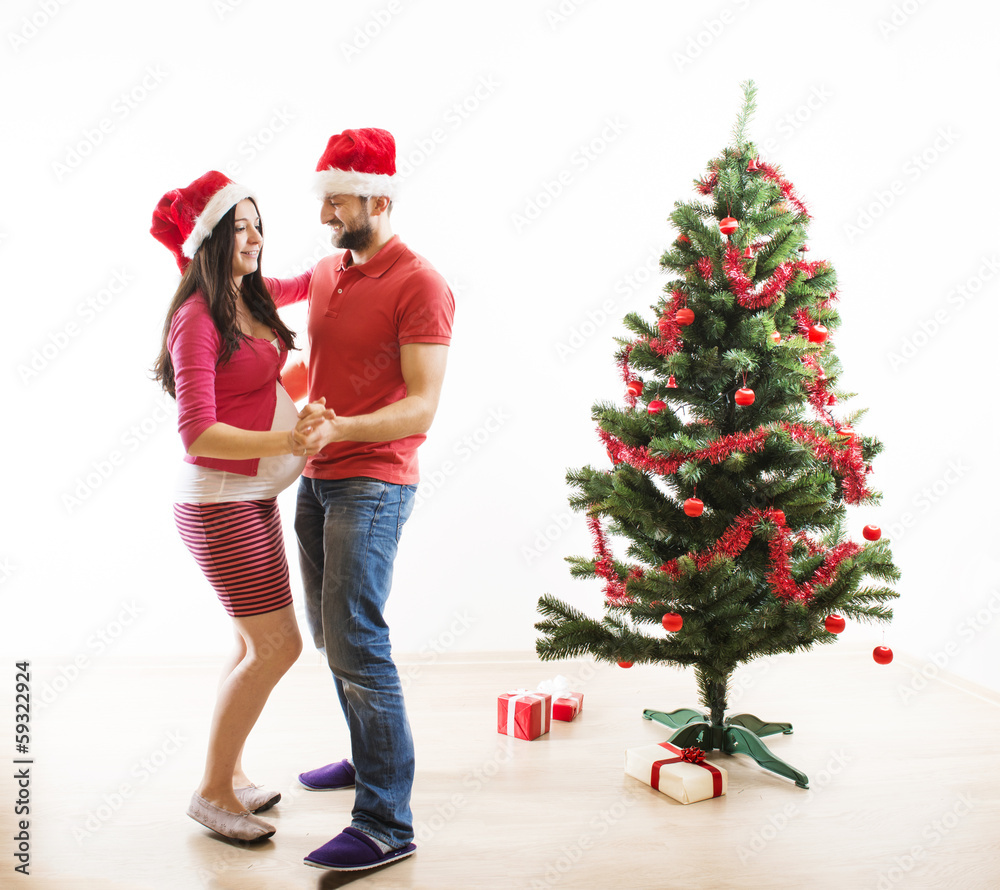Obraz premium Christmas couple