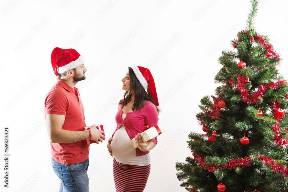 Obraz premium Christmas couple