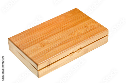 closed wooden bamboo box