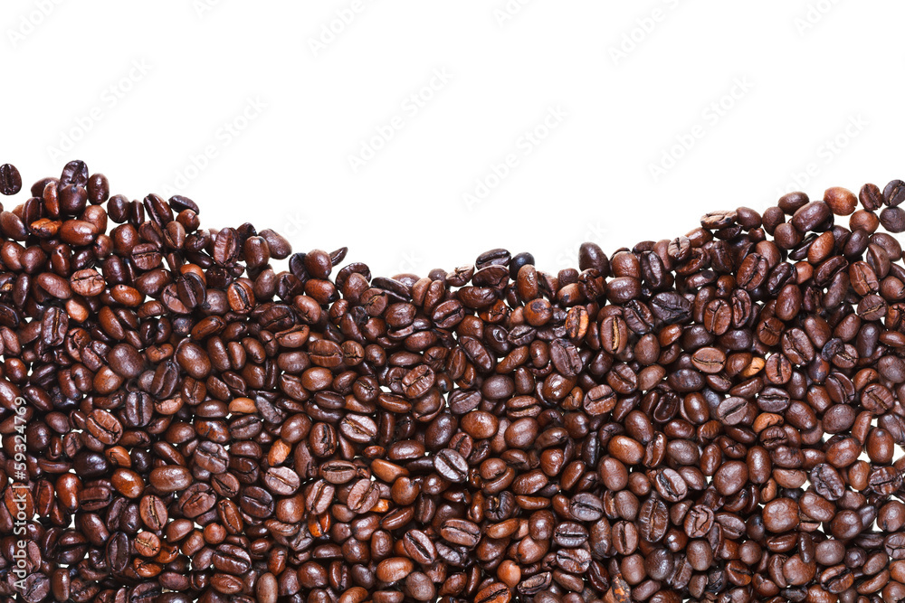 Obraz premium roasted coffee beans close up