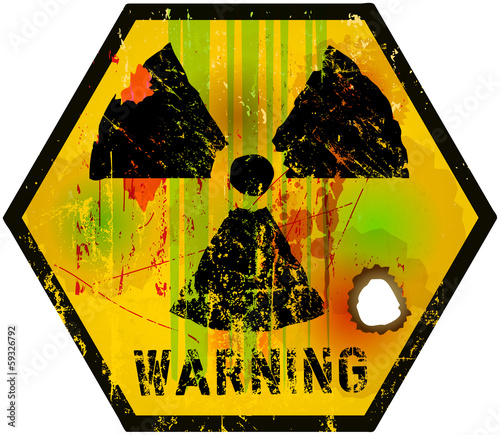 nuclear radiation sign, vector