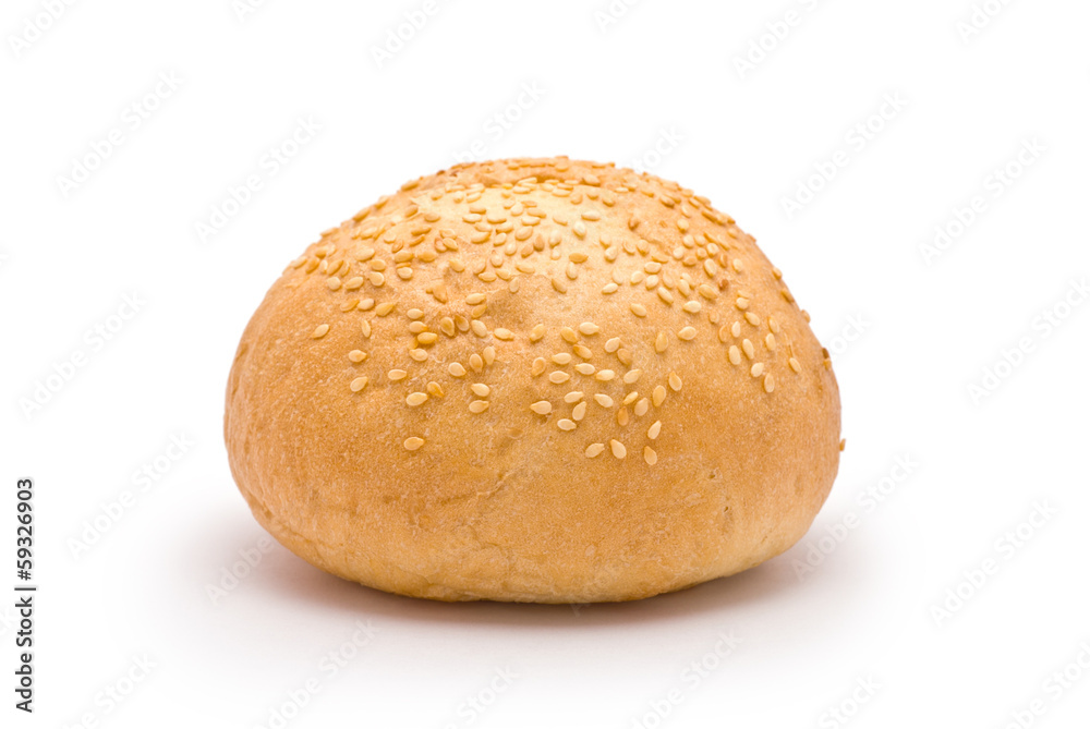 Hamburger Bun isolated on white