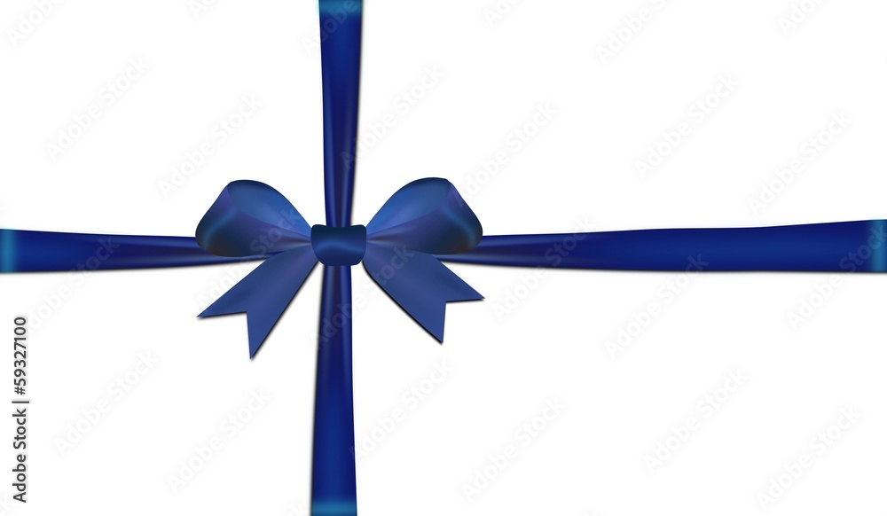 Ribbons crossed with blue bow isolated Ribbons crossed with blue bow isolated
