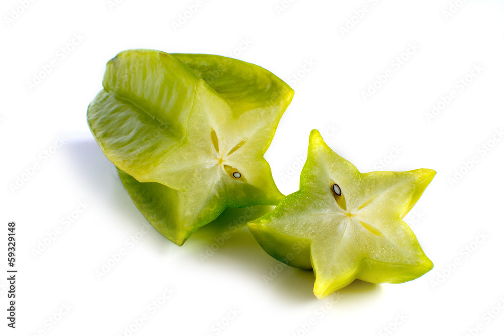 Fototapeta premium Carambole - starfruit on white background