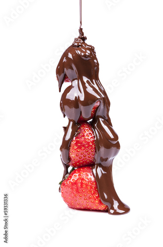 chocolate and strawberries - delicious dessert