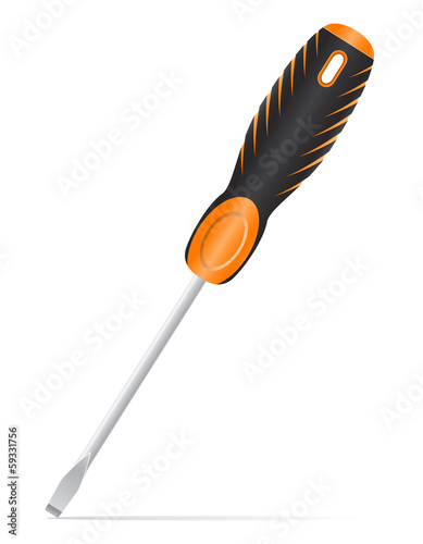 tool screwdriver flat vector illustration