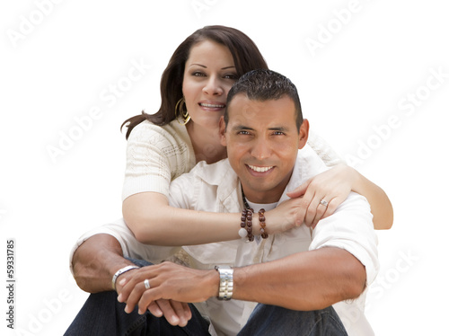 Happy Hispanic Young Couple...