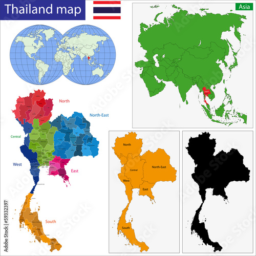 Map of Kingdom of Thailand