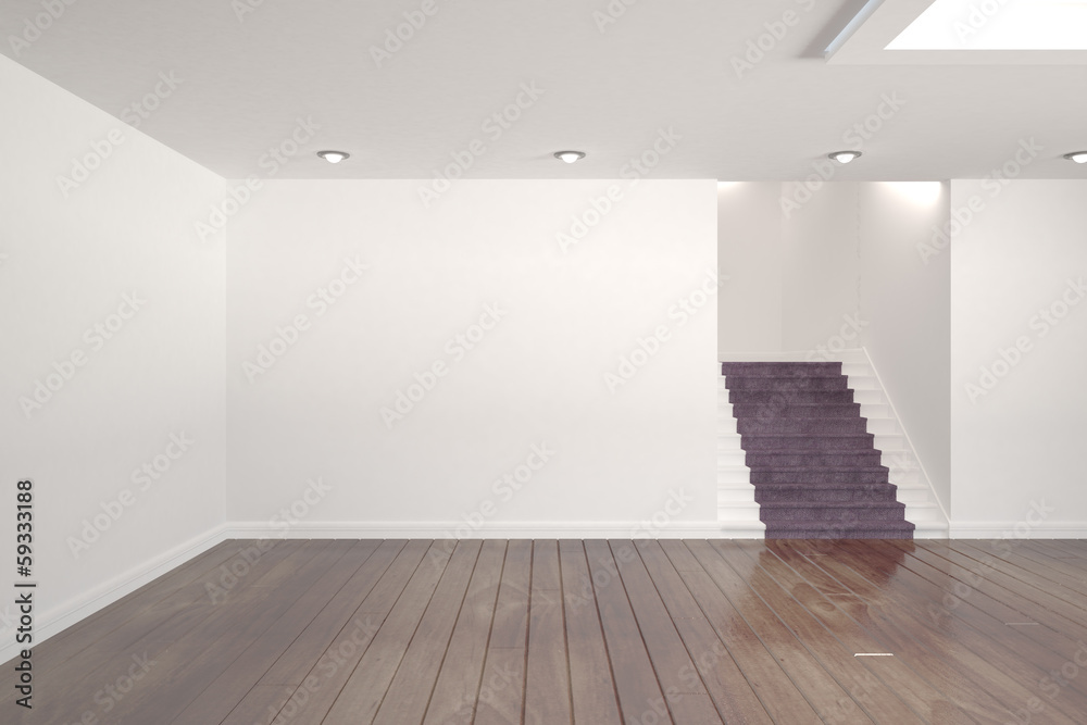 Digitally generated room with stairs Digitally generated room with stairs