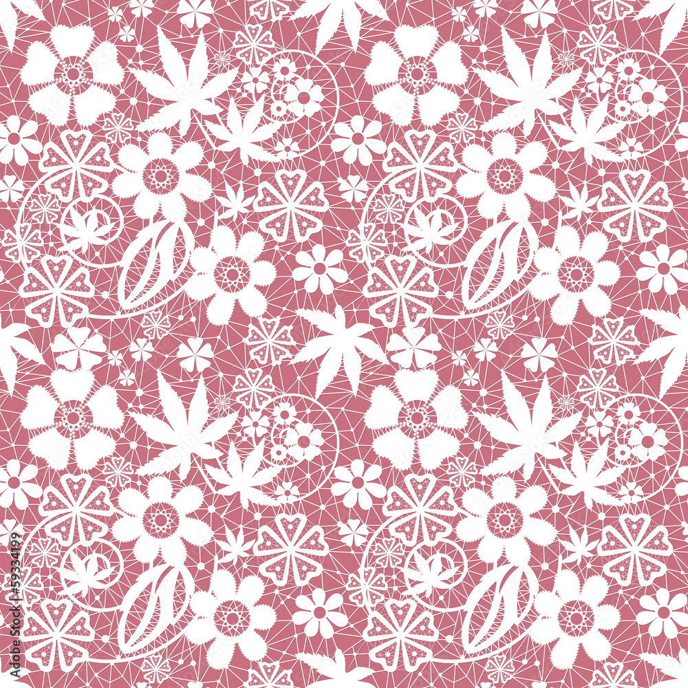 White seamless lace pattern