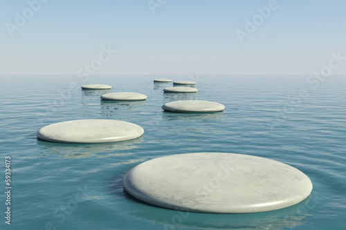 Canvas Print Zen rock pool