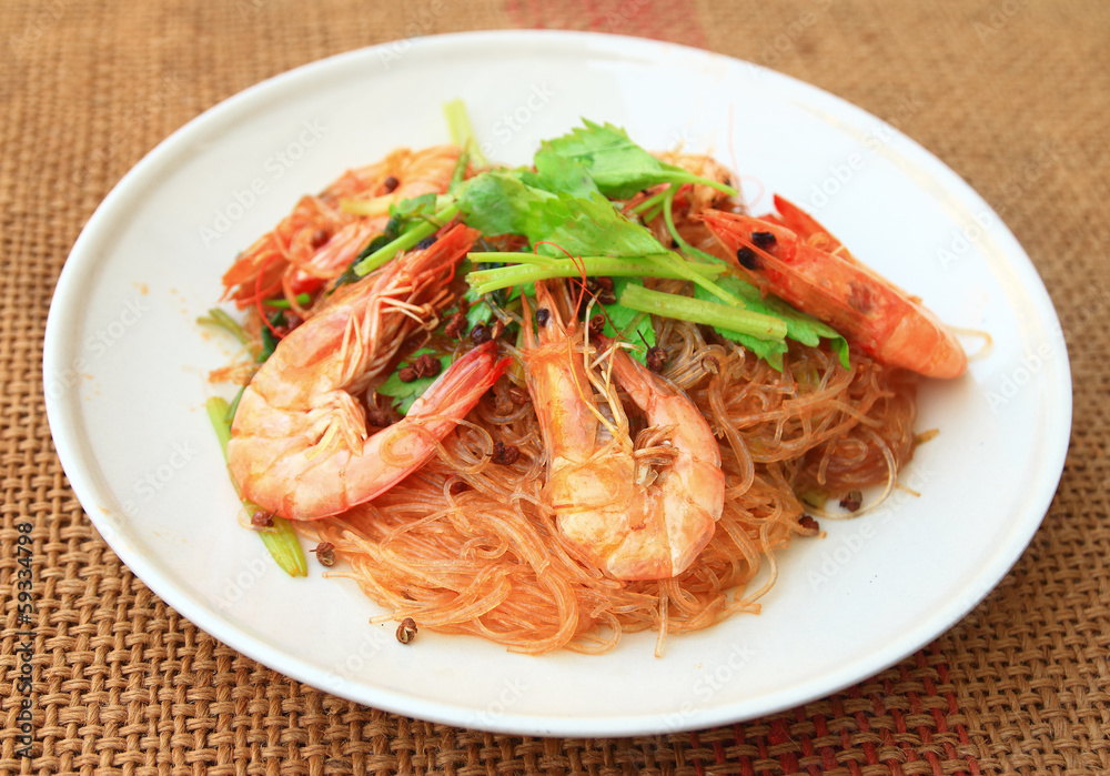 shrimp with Cellophane noodles