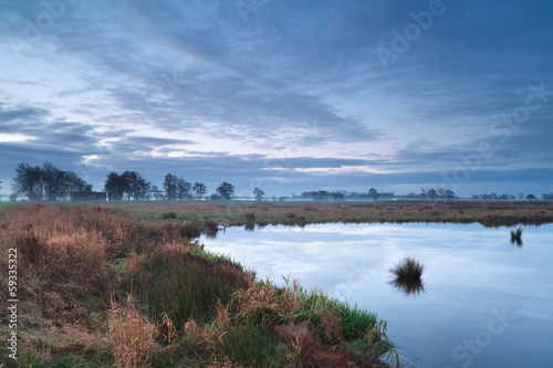 dusk on Dutch countryside