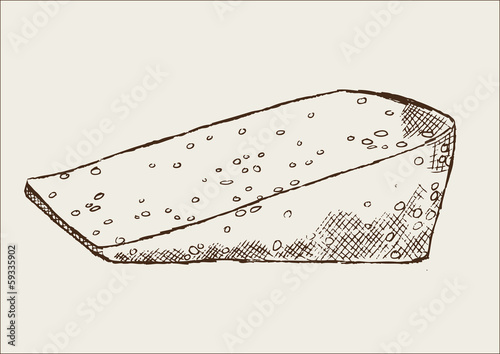 Käse Zeichnung Illustration