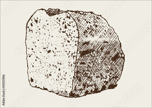 Brot Brotkanten Zeichnung Illustration