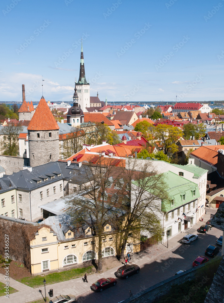 View of the Old Town in Tallinn