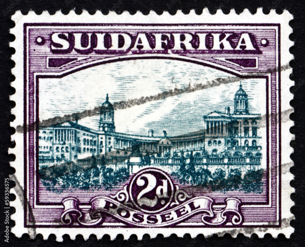 Postage stamp South Africa 1945 Government Buildings, Pretoria