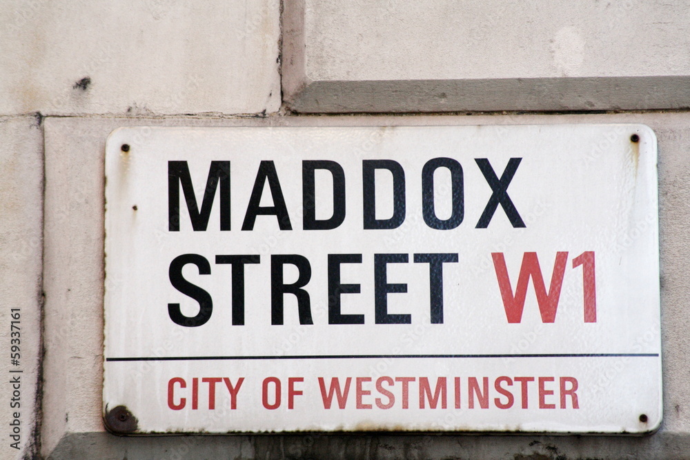 madddox  street sign in London