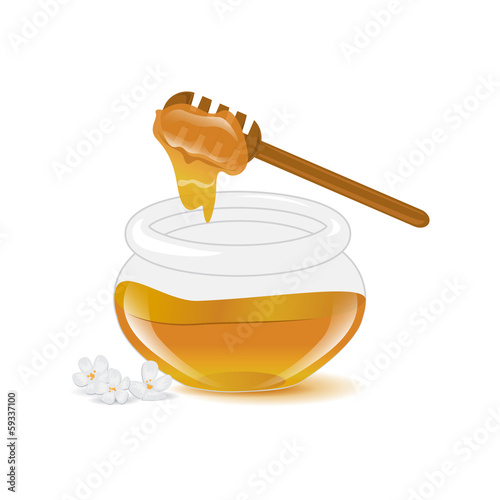 Honey Icons Set - Isolated On White Background