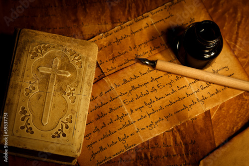 Prayer book with old letter