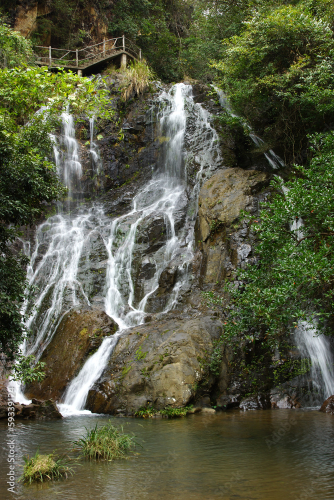 Waterfall near Wuyishan Mountain, Fujian province, China
