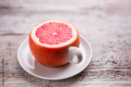 Cup from a grapefruit