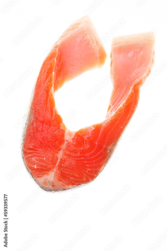 raw steak of salmon