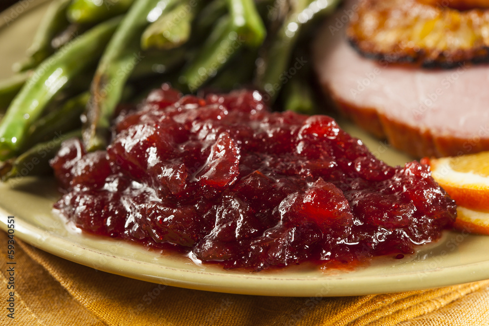Red Homemade Cranberry Sauce