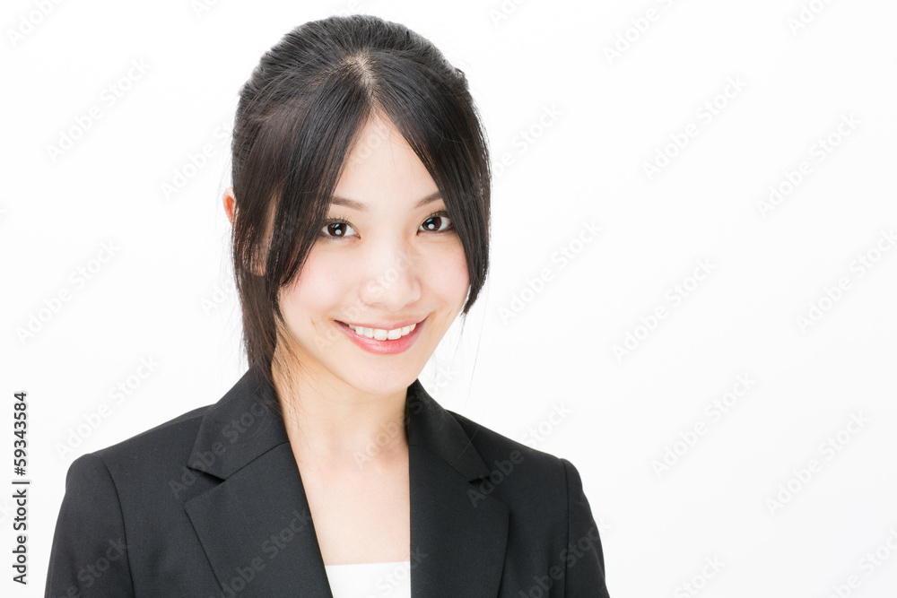 young asian businesswoman on white background young asian businesswoman on white background
