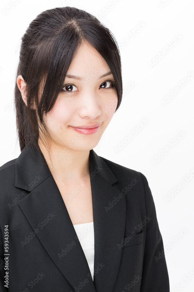 young asian businesswoman on white background young asian businesswoman on white background