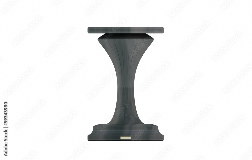 Steinpodest - gebogen,verjüngt,dunkel,1er-Standsäule Steinpodest - gebogen,verjüngt,dunkel,1er-Standsäule