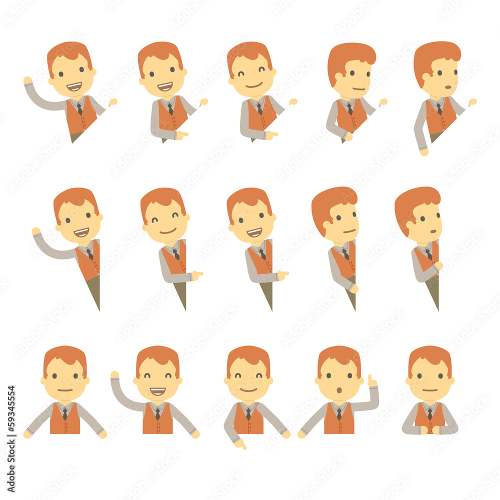 urban character set in different poses. simple flat design. urban character set in different poses. simple flat design.