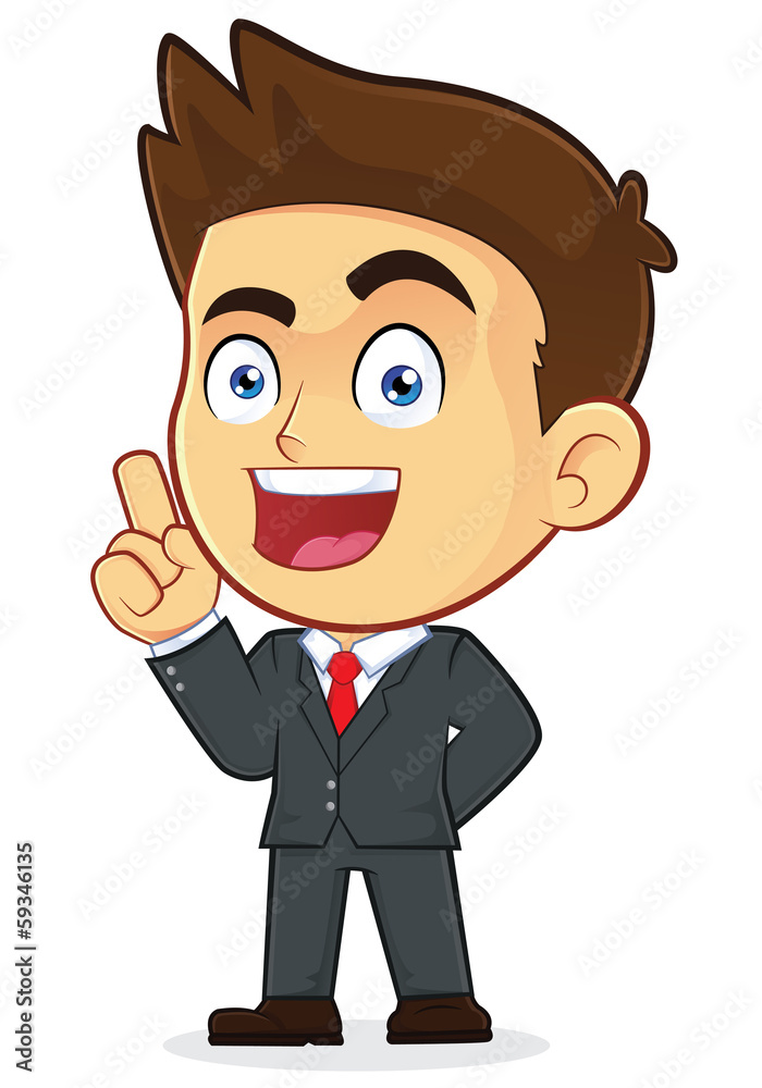 Businessman Pointing Upwards Businessman Pointing Upwards