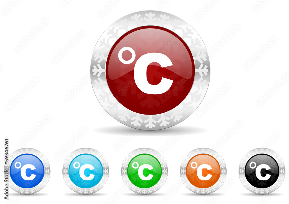 celsius icon christmas vector set celsius icon christmas vector set