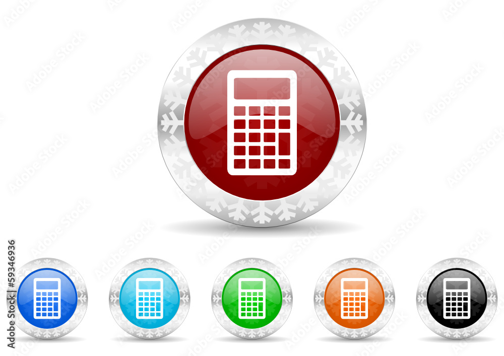 calculator icon christmas vector set calculator icon christmas vector set
