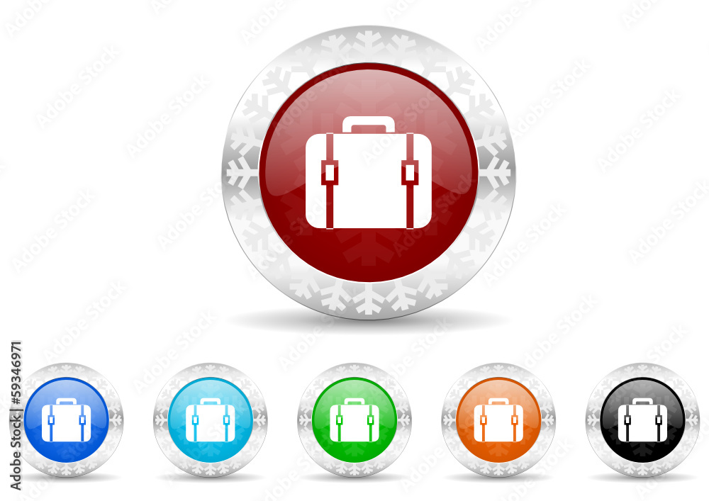 bag icon christmas vector set bag icon christmas vector set