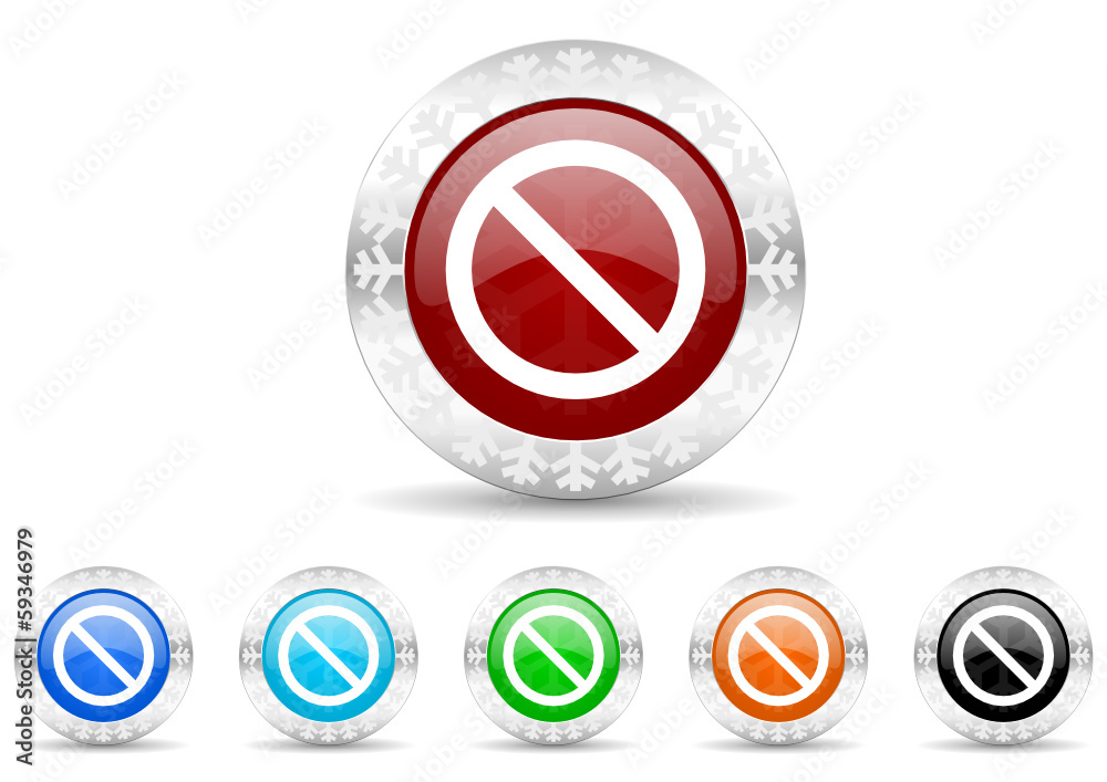 access denied icon christmas vector set access denied icon christmas vector set