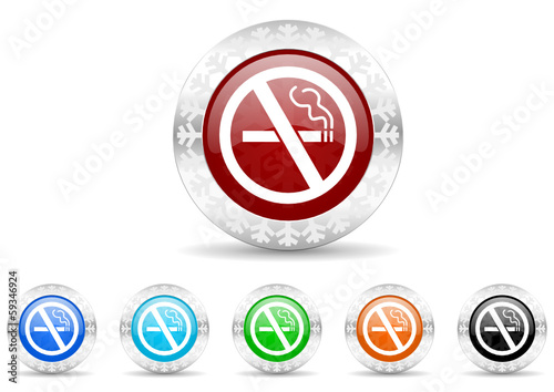 Free Download no smoking icon christmas vector set - GFXLoad
