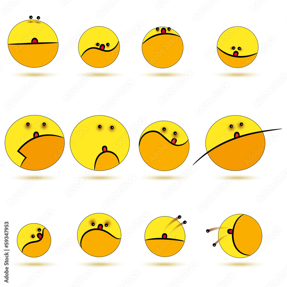 Fototapeta premium набор смайликов