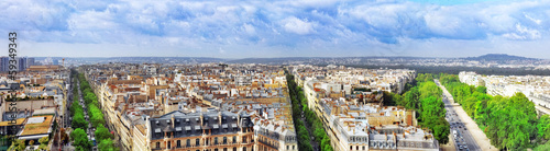 View of Paris from the Arc de Triomphe.  .Paris. France.