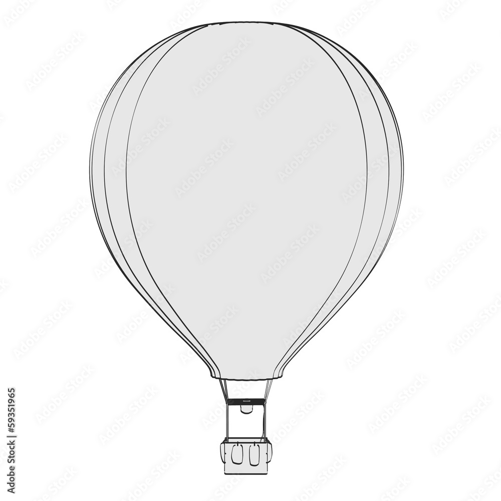 Obraz premium cartoon image of air balloon