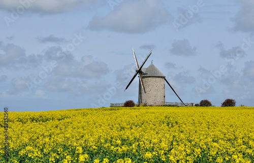 France, the Moidrey windmill in Pontorson photo